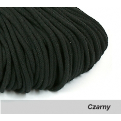 Sznurek bawełniany 5mm czarny
